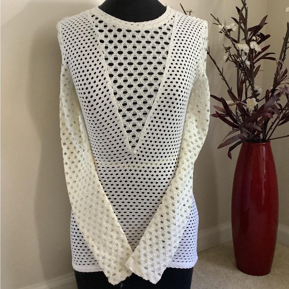 BCBGMaxAzria White Long Sleeve